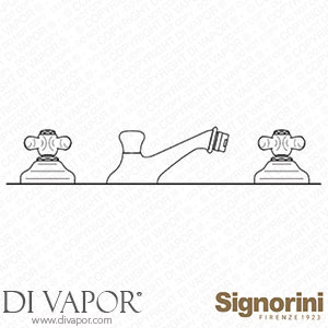 Signorini 90084400 Three-Hole Bidet Mixer Provided with Pop-Up Waste Set Spare Parts
