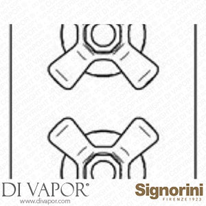 Signorini 90086010.PE External Part Thermostatic Mixer for Built-In Part Cod. 90 00 0603 Spare Parts
