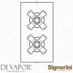 Signorini 90086200.PE External Part Thermostatic Mixer for Built-In Part Cod. 90 00 0607 Spare Parts