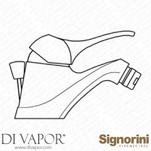Signorini 90164000 Bidet Mixer Provided with Pop-Up Waste Spare Parts