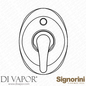 Signorini 90166100.PE External Part Shower Mixer with Diverter for Built-In Part Cod. 90 00 0604 Spare Parts
