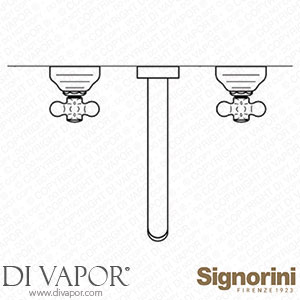 Signorini 90172300.PE External Part Basin Mixer - 200Mm Spout - for Built-In Part Cod.90 00 0770-1 Spare Parts