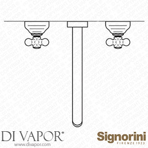 Signorini 90172301.PE External Part Basin Mixer - 250Mm Spout - for Built-In Part Cod. 90 00 0770-2 Spare Parts