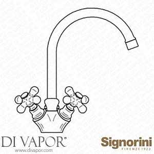 Signorini 90173210 One Hole Basin Mixer with Swivel Spout Provided with Pop-Up Waste Set Spare Parts