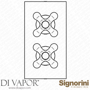 Signorini 90176200.PE External Part Thermostatic Mixer for Built-In Part Cod. 90 00 0607 Spare Parts