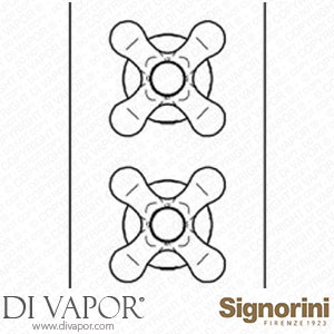 Signorini 90176400.PE External Part Thermostatic Mixer for Built-In Part Cod. 90 00 0608 Spare Parts