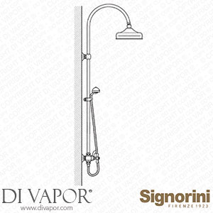 Signorini 90176800 External Shower Group Provided with Head Shower and Hand Shower Set Spare Parts