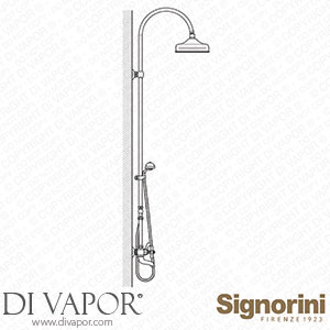 Signorini 90177900 External Bath Group Provided with Head Shower and Hand Shower Set Spare Parts