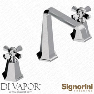 Signorini 90184400 Three-Hole Bidet Mixer without Pop-Up Waste Set Spare Parts