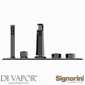 Signorini 90197500 Deck Mounted Bath Group Provided with Jet Spout Spare Parts