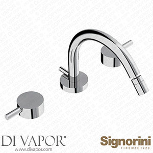 Signorini 90224400 Bidet Mixer Provided with Pop-Up Waste Spare Parts