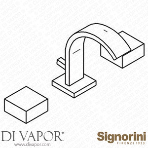 Signorini 90244400 Bidet Mixer Provided with Pop-Up Waste Spare Parts
