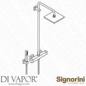 Signorini 90246800 External Shower Group Provided with Head Shower and Hand Shower Set Spare Parts