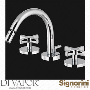 Signorini 90254400 Three-Hole Bidet Mixer with Pop-Up Waste Set Spare Parts