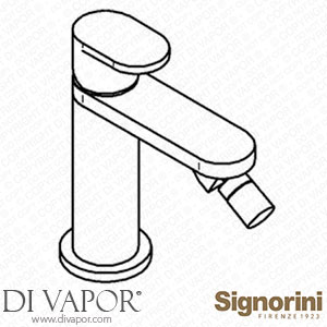 Signorini 90324000 Bidet Mixer without Pop-Up Waste Set Spare Parts