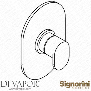 Signorini 90326000.PE External Part Shower Mixer for Built-In Part Cod. 90 00 0612 Spare Parts