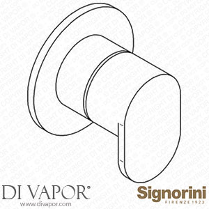 Signorini 90326010.PE External Part Shower Mixer for Built-In Part Cod. 90 00 0612 Spare Parts