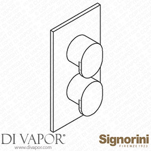 Signorini 90326200.PE External Part Thermostatic Mixer for Built-In Part Cod. 90 00 0607 Spare Parts