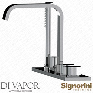 Signorini 90427500 Deck Mounted Bath Mixer Provided with Jet Spout Spare Parts