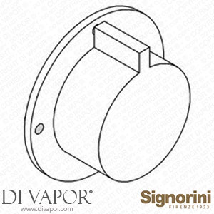 Signorini 90435200.PE External Part Two-Way Diverter for Built-In Part Cod.90 00 0246-1 Spare Parts