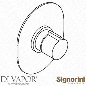 Signorini 90436000.PE External Part Shower Mixer for Built-In Part Cod. 90 00 0612 Spare Parts