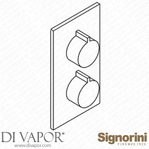 Signorini 90436200.PE External Part Thermostatic Mixer for Built-In Part Cod. 90 00 0607 Spare Parts
