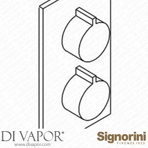 Signorini 90436400.PE External Part Thermostatic Mixer for Built-In Part Cod. 90 00 0608 Spare Parts