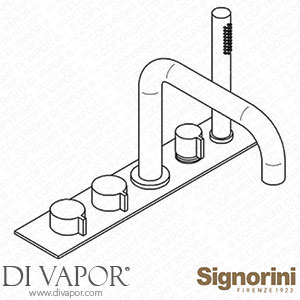 Signorini 90437500 Deck Mounted Bath Group Provided with Jet Spout Spare Parts