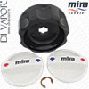 Mira 8 916-92 White Temperature and Flow Control Knobs