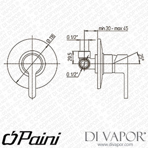 Paini 92CR6902SFTLMKM Shower Valve Spare Parts