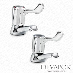Heatrae Sadia 95.970.315 Pack X Chrome Hot & Cold Basin Taps with 1/4 Turn Short Lever Spare Parts