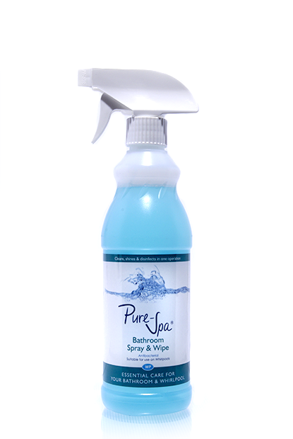 Hot tub surface cleaner spray