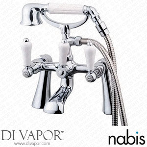 Nabis A05019 Barford Lever Two Tap Hole Bath/Shower Mixer Tap and Kit Chrome Spare Parts