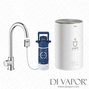 Better Bathrooms A1/30060001 Grade A1 - Box Opened Grohe Red Mono Instant Boiling Water Tap Single Lever with M Size Boiler In Chrome Spare Parts