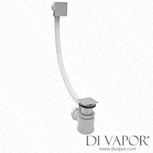 Better Bathrooms A1/BeBa_13056 Grade A1 - Freeflow Square Bath Filler with Push Button Waste and Overflow Spare Parts