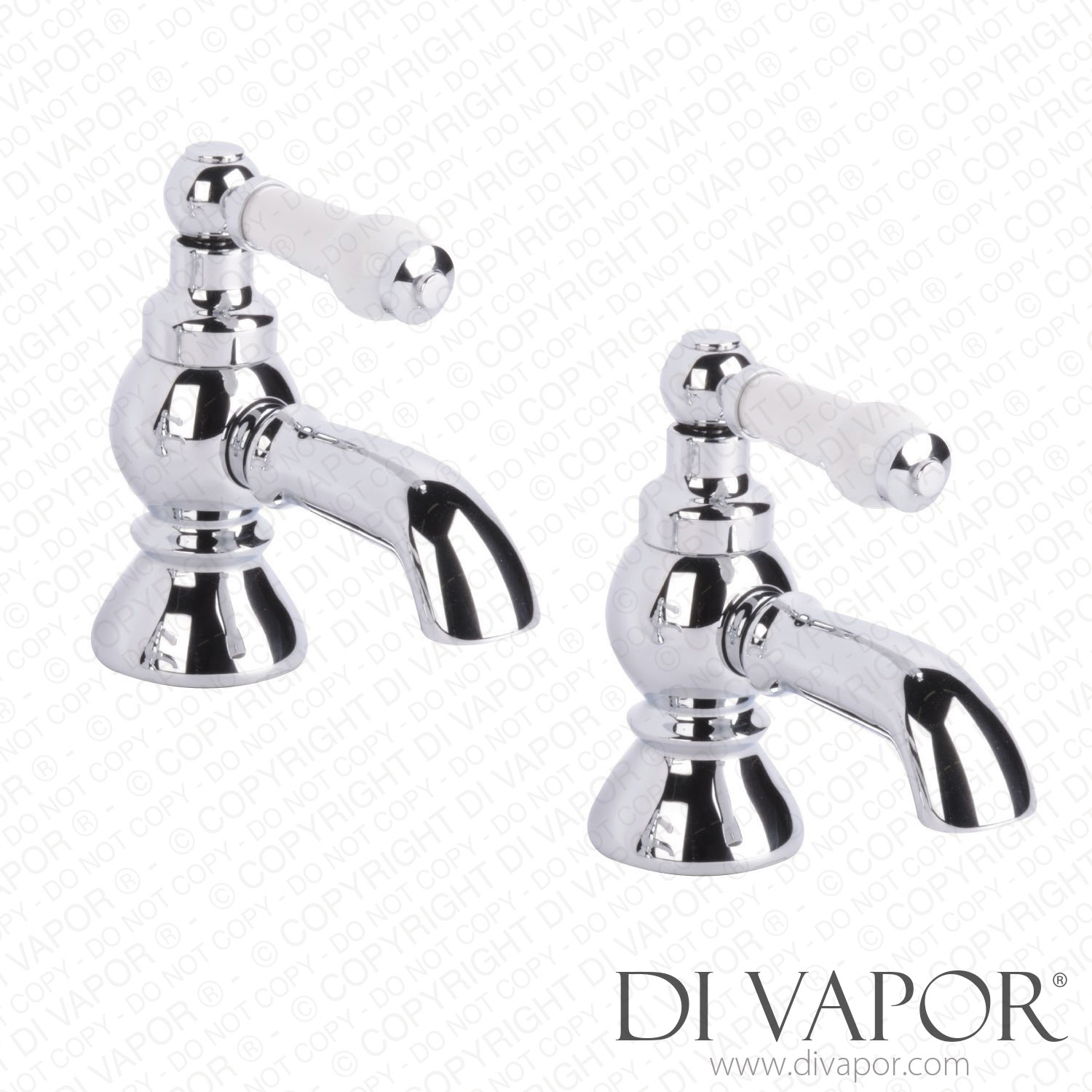 Better Bathrooms A1/BeBa_26727 Grade A1 Cambridge Bath Pillar Taps