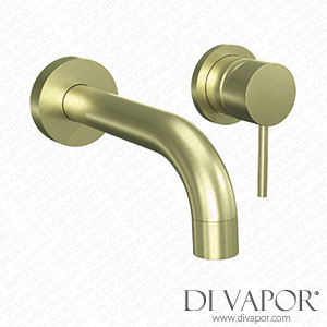 Better Bathrooms A1/BeBa_26867 Grade A1 - Arissa Round Brushed Brass Wall Mounted Basin Mixer Tap Spare Parts