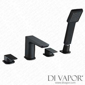 Better Bathrooms A1/BeBa_27752 Grade A1 - Black Bath Shower Mixer Tap - 4 Tap Hole - Zana Spare Parts