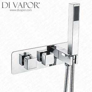 Better Bathrooms A1/BeBa_27756 Grade A1 - Cube Square Thermostatic Concealed Shower Valve with Handset - 2 Outlet Spare Parts