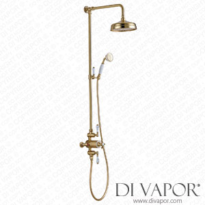 Better Bathrooms A1/BeBa_27757 Grade A1 - Brushed Brass Traditional Shower Set - Camden Spare Parts