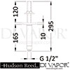 Hudson Reed A3027 A3220 ceiling mounting arm Spare Parts Diagram