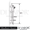 Hudson Reed Slide Rail Kit With Brackets Multi-Function Handset Dimensions