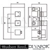 Hudson Reed Kubix Shower Valve With Diverter Outlet Dimension