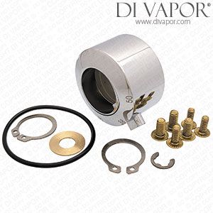 Ascot Twin Supreme Thermostatic Shower Valve Temperature Control Handle with Button - A3091-2CT3