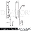 Hudson Reed Traditional Triple Concealed Shower Valve Apron fixed head slider rail kit Dimension