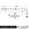 Hudson Reed Traditional Triple Concealed Shower Valve fixed head slider rail kit Dimension