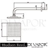 Hudson Reed A3098 A3242 Square Sheer fixed head Spare Parts Diagram