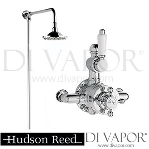 Hudson Reed Traditional Twin Valve With Rigid Riser Kit & Shower Rose - Chrome Spare Parts