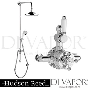 Hudson Reed Traditional Twin Valve Inc. Gr& Rigid Riser Kit & Shower Rose Spare Parts