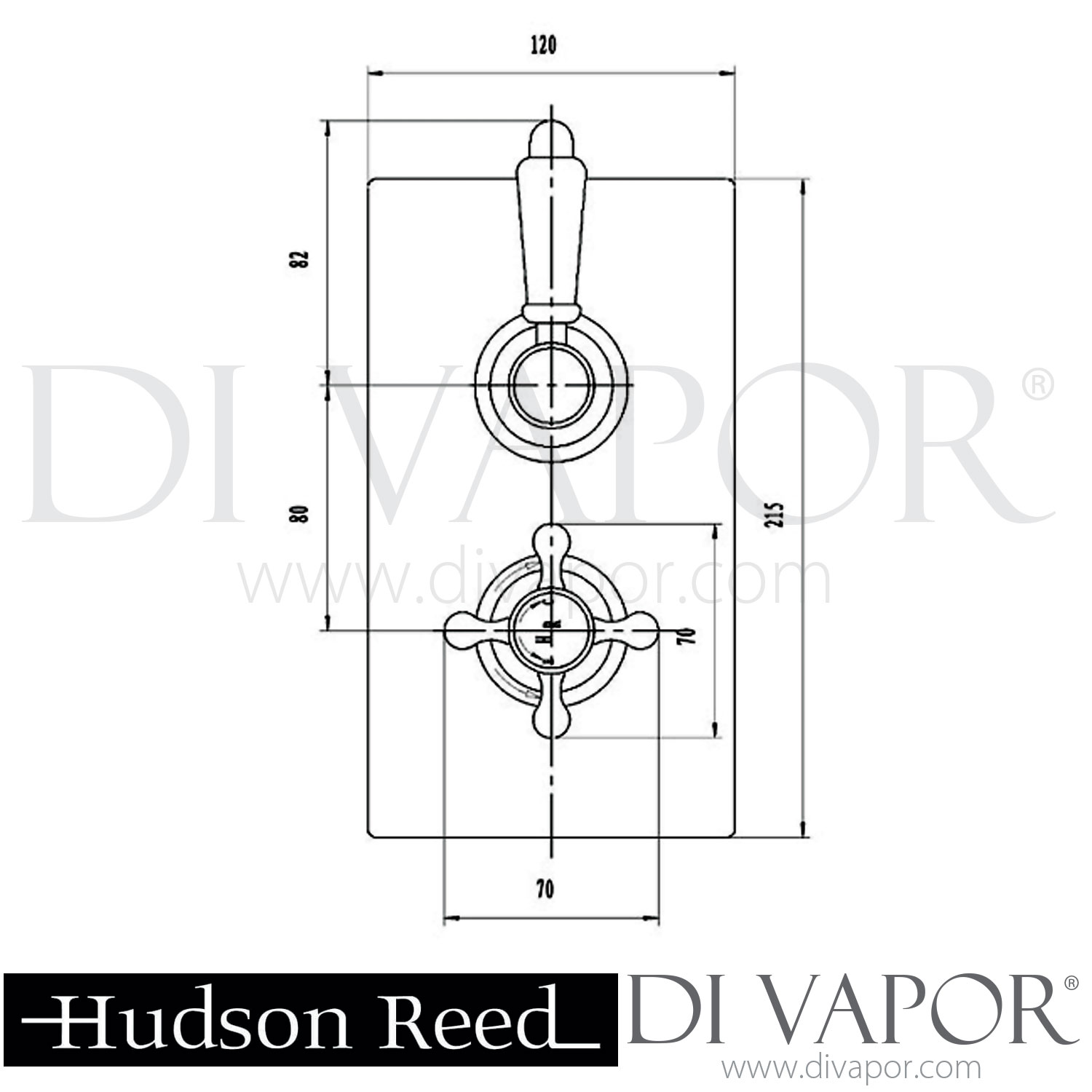 Hudson Reed Traditional Twin Concealed Thermostatic Shower Valve
